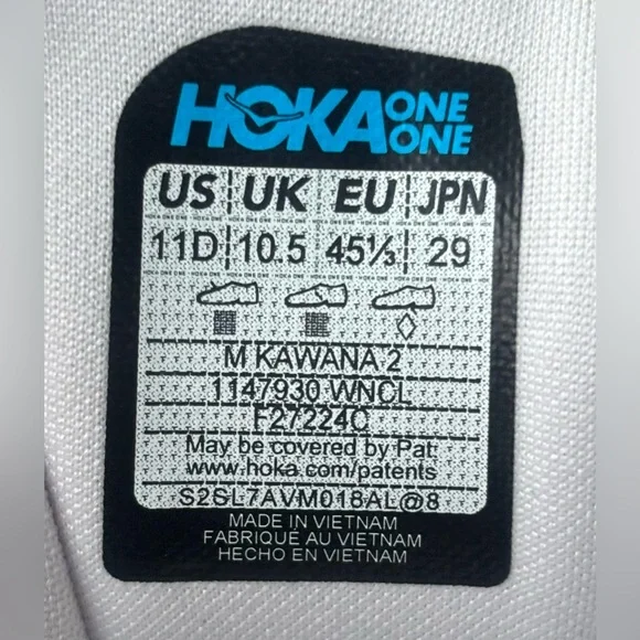 Hoka Kawana 2 🔥 Running Shoes White Nimbus Cloud 1147930 WNCL Sneakers 11 NEW - Picture 7 of 7